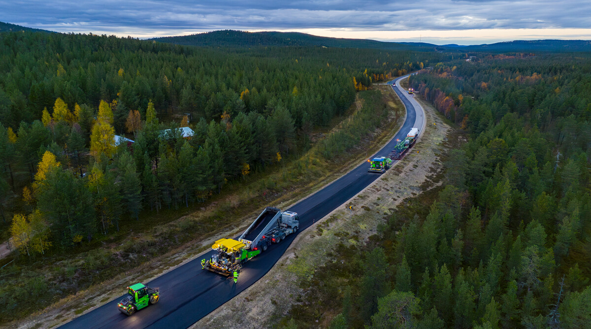 Dronekuvaa Lappi päällystys